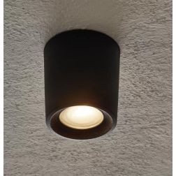 LIVIA PLAFONIERA DA ESTERNO CILINDRICA DIAMETRO CM 9,6 MODERNA ED ECONOMICA CON ATTACCO GU10