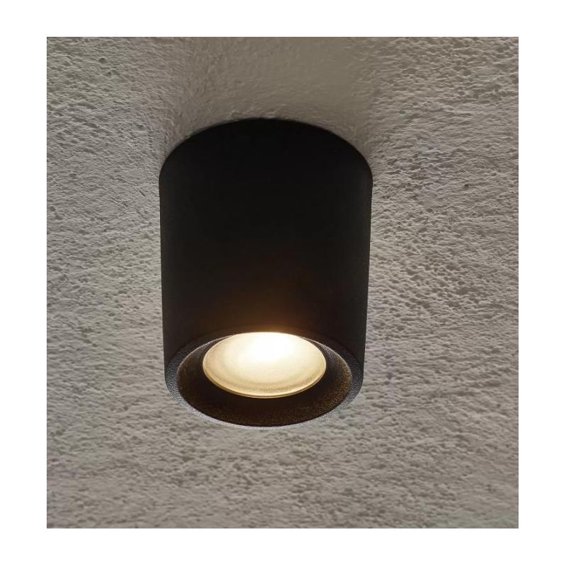 LIVIA PLAFONIERA DA ESTERNO CILINDRICA DIAMETRO CM 9,6 MODERNA ED ECONOMICA CON ATTACCO GU10