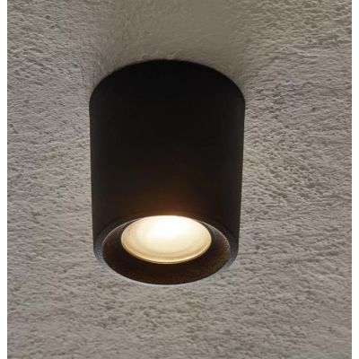 LIVIA PLAFONIERA DA ESTERNO CILINDRICA DIAMETRO CM 9,6 MODERNA ED ECONOMICA CON ATTACCO GU10