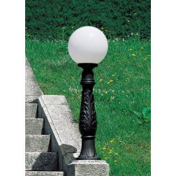 IAFET R G300 PALO DA GIARDINO CLASSICO IN RESINA NERA ALTEZZA CM 100 IP65 MADE IN ITALY FUMAGALLI 2