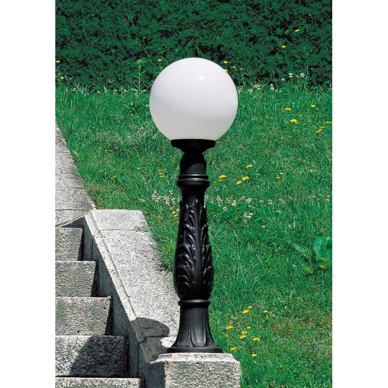 IAFET R G300 PALO DA GIARDINO CLASSICO IN RESINA NERA ALTEZZA CM 100 IP65 MADE IN ITALY FUMAGALLI