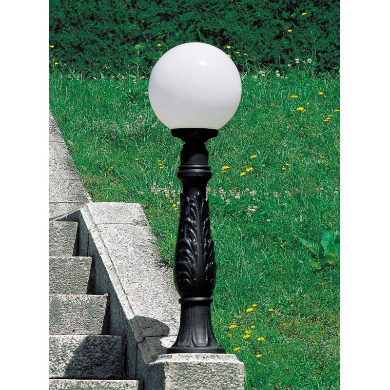 IAFET R G300 PALO DA GIARDINO CLASSICO IN RESINA NERA ALTEZZA CM 100 IP65 MADE IN ITALY FUMAGALLI