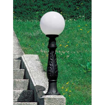 IAFET R G300 PALO DA GIARDINO CLASSICO IN RESINA NERA ALTEZZA CM 100 IP65 MADE IN ITALY FUMAGALLI