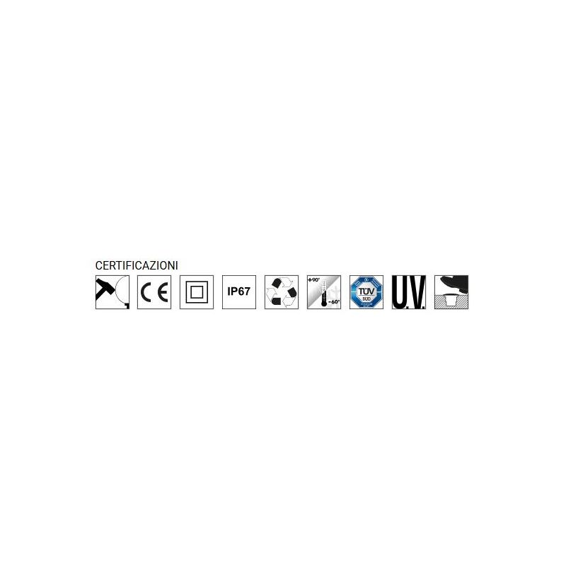 ALDO 2L FARETTO DA INCASSO ROTONDO IP67 IN RESINA GRIGIA,NERA O BIANCA LED 1,7W DA ESTERNO DARK LIGHT - Cristalensi Shop Online