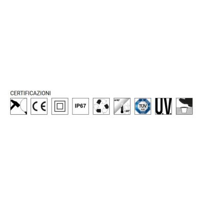 ALDO 2L FARETTO DA INCASSO ROTONDO IP67 IN RESINA GRIGIA,NERA O BIANCA LED 1,7W DA ESTERNO DARK LIGHT - Cristalensi Shop Online