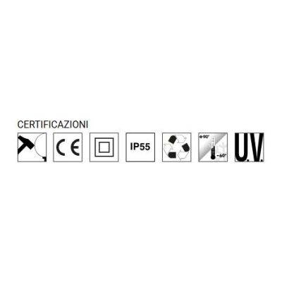 ARTU G250 LAMPIONE CON DIFFUSORE GLOBO D25CM IN RESINA NERA ALTEZZA 170 CM IP55 DARK LIGHT - Cristalensi Shop Online