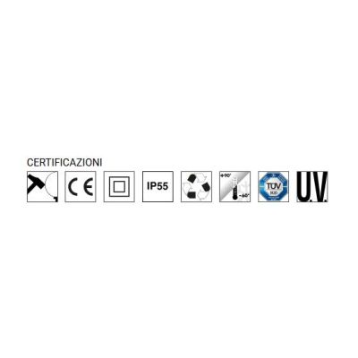 FRANCA 90 2 LUCI APPLIQUE DA ESTERNO BIEMISSIONE IP55 RESINA BIANCA,GRIGIA O NERA MODERNA FUMAGALLI DARK LIGHT - Cristalensi Sho