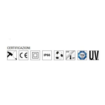APPLIQUE PER ESTERNO FRANCY IP66 DISPONIBILE IN 3 COLORI LUCE SOPRA SOTTO DARK LIGHT - Cristalensi Shop Online