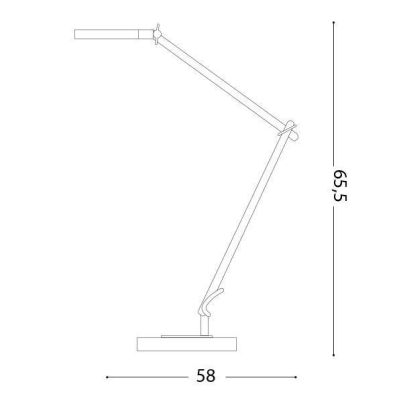 LAMPADA DA TAVOLO MODERNA ORIENTABILE LED 10W LUCE 4000K ALLUMINIO BIANCA O NERA CRISTALENSI - Cristalensi Shop Online