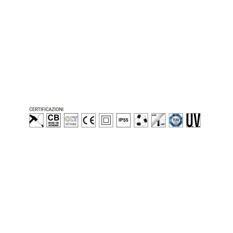 LORENZA 190 SEGNAPASSO APPLIQUE IP55 IN RESINA BIANCA,GRIGIA O NERA MADE IN ITALY FUMAGALLI MODERNO DARK LIGHT - Cristalensi Sho