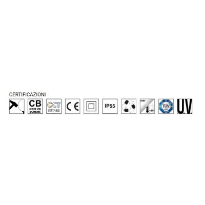 LORENZA 190 SEGNAPASSO APPLIQUE IP55 IN RESINA BIANCA,GRIGIA O NERA MADE IN ITALY FUMAGALLI MODERNO DARK LIGHT - Cristalensi Sho