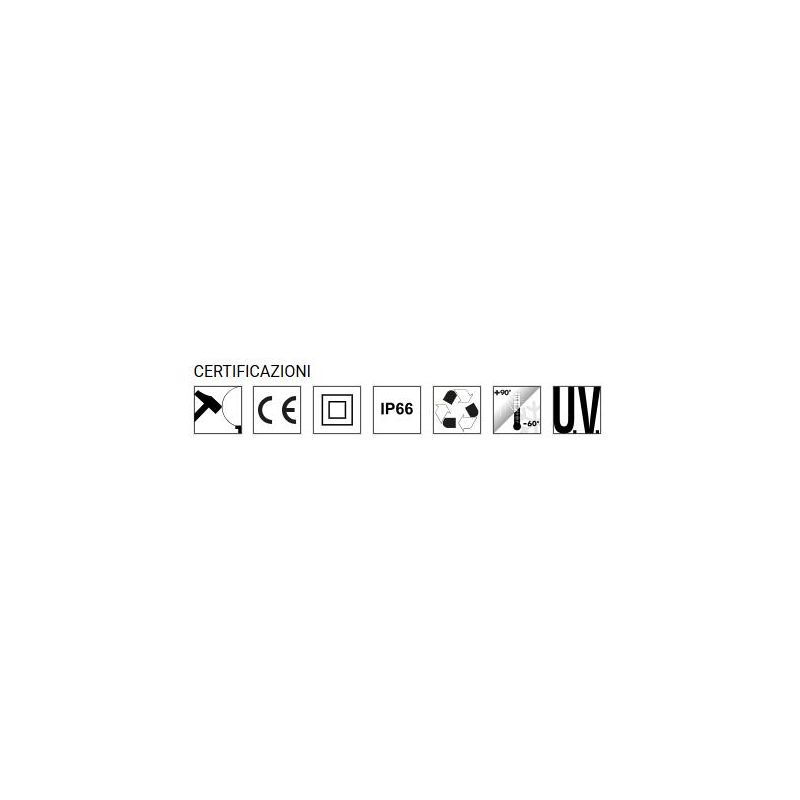 APPLIQUE CON PALPEBRA PER ESTERNO IN RESINA IP66 BIANCO,GRIGIO O NERO LUCE VERSO IL BASSO DARK LIGHT - Cristalensi Shop Online