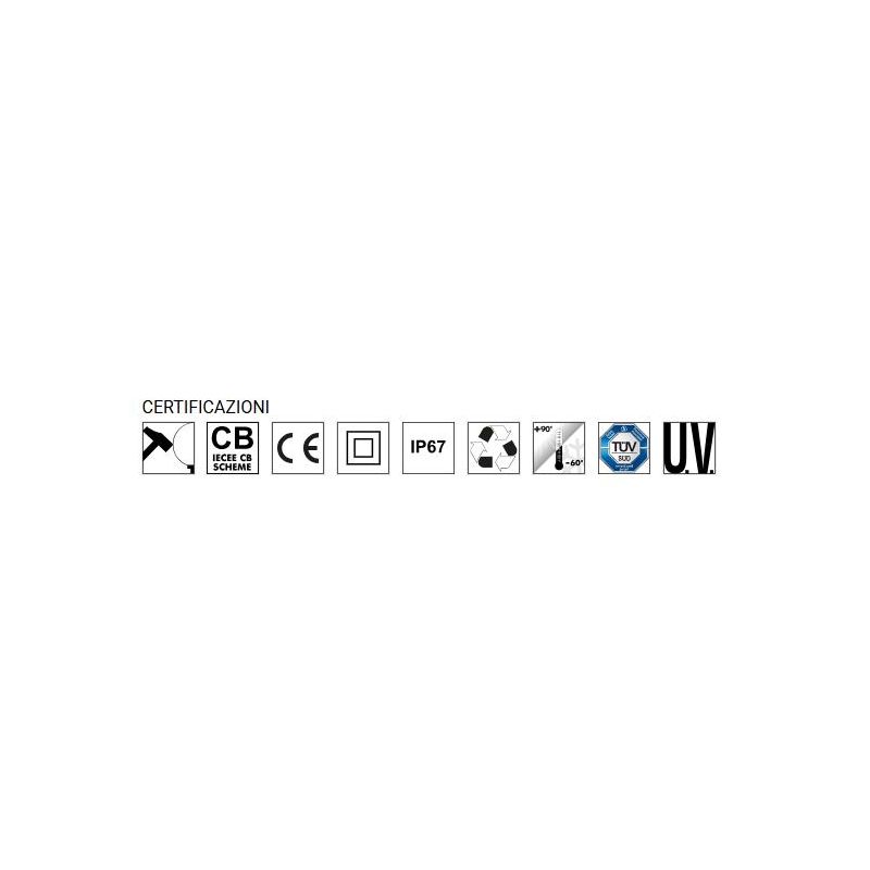 MAMETE APPLIQUE SQUADRATA IP67 RESINA BIANCA,GRIGIA O NERA MONO EMISSIONE FUMAGALLI DARK LIGHT - Cristalensi Shop Online