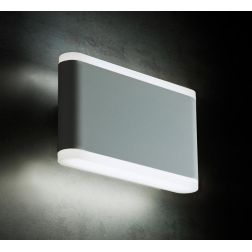 WAVE APPLIQUE IN ALLUMINIO ANTRACITE A LED INTEGRATO SOSTITUIBILE 14W IP54 Sovil - Cristalensi Shop Online
