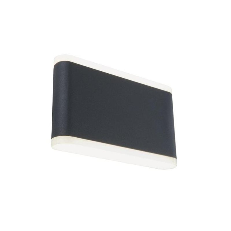 WAVE APPLIQUE IN ALLUMINIO ANTRACITE A LED INTEGRATO SOSTITUIBILE 14W IP54 Sovil - Cristalensi Shop Online