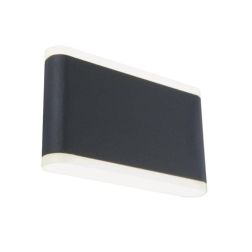 WAVE APPLIQUE IN ALLUMINIO ANTRACITE A LED INTEGRATO SOSTITUIBILE 14W IP54 Sovil - Cristalensi Shop Online