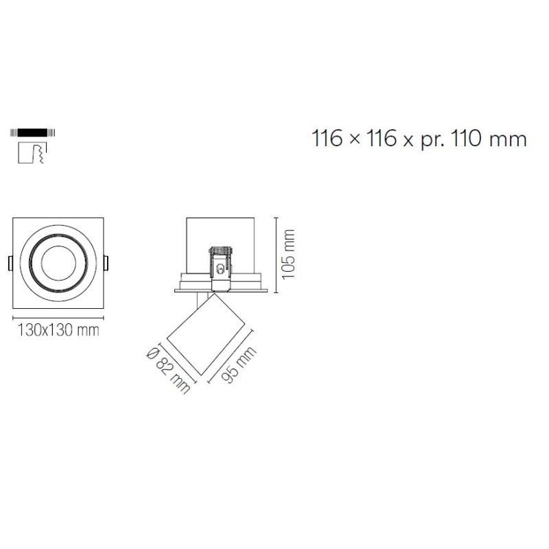 OUTSIDER FARETTO A 1,2 O 3 LUCI CON LED 30W-60W-90W INTEGRATO LUCE 3000K O 4000K MODERNO 3 MISURE