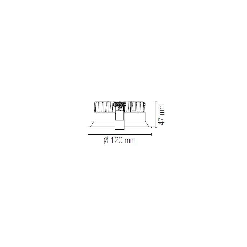 FARETTO LED DA INCASSO IN 3 MISURE LED 12W-18W-30W LUCE 3000K-4000K-5000K BIANCO MODERNO