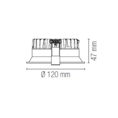 FARETTO LED DA INCASSO IN 3 MISURE LED 12W-18W-30W LUCE 3000K-4000K-5000K BIANCO MODERNO