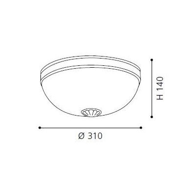 IMPERIAL PLAFONIERA 2 LUCI CLASSICA CON MONTATURA BRUNITA DI EGLO EGLO - Cristalensi Shop Online