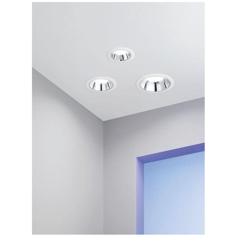 MACK FARETTO LED DA INCASSO ROTONDO 3 MISURE LED 15W-20W-25W LUCE 3000K-4000K BIANCO-CROMO MODERNO