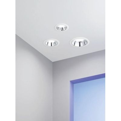MACK FARETTO LED DA INCASSO ROTONDO 3 MISURE LED 15W-20W-25W LUCE 3000K-4000K BIANCO-CROMO MODERNO