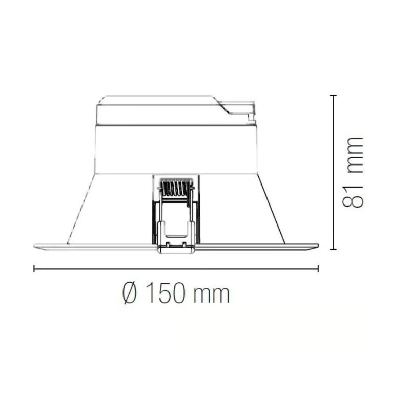 MACK FARETTO LED DA INCASSO ROTONDO 3 MISURE LED 15W-20W-25W LUCE 3000K-4000K BIANCO-CROMO MODERNO