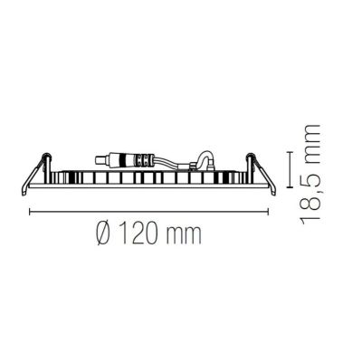 SLIM CCT FARETTO ROTONDO DA INCASSO 4 MISURE LED 8W-12W-18W-24W LUCE CCT 3000-4000-6500K BIANCO