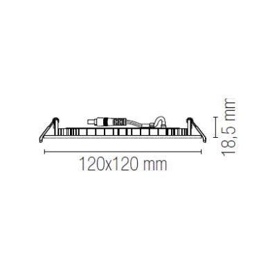 FLAP CCT FARETTO QUADRATO DA INCASSO 4 MISURE LED 8W-12W-18W-24W LUCE CCT 3000-4000-6500K BIANCO