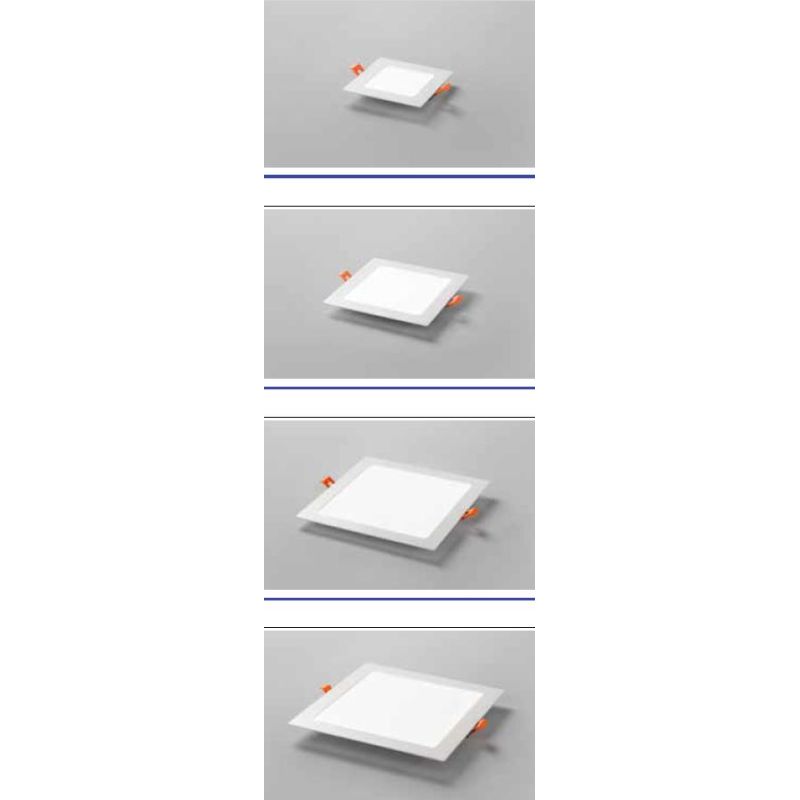 FLAP CCT FARETTO QUADRATO DA INCASSO 4 MISURE LED 8W-12W-18W-24W LUCE CCT 3000-4000-6500K BIANCO
