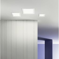 FLAP CCT FARETTO QUADRATO DA INCASSO 4 MISURE LED 8W-12W-18W-24W LUCE CCT 3000-4000-6500K BIANCO