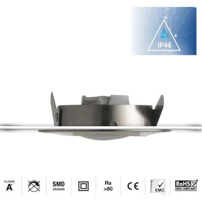 FARETTO DA INCASSO ORIENTABILE IP44 IN 4 COLORI ROTONDO LED 5W LUCE 3000K MODERNO