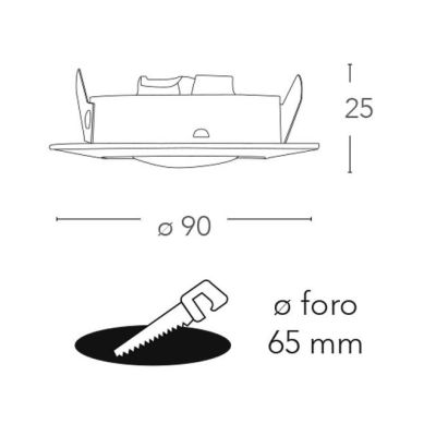 FARETTO DA INCASSO ORIENTABILE IP44 IN 4 COLORI ROTONDO LED 5W LUCE 3000K MODERNO