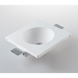 FARETTO DA INCASSO IN GESSO VERNICIABILE CON CILINDRO ORIENTABILE ORO,NERO O BIANCO 2