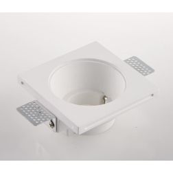 FARETTO DA INCASSO ROTONDO IN GESSO VERNICIABILE CON GHIERA IN ORO,NERO O CROMO MODERNO 2