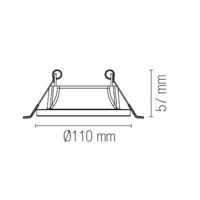 INCASSO ROTONDO O QUADRATO IN GESSO VERNICIABILE MODERNO CON LAMPADINA ATTACCO GU10
