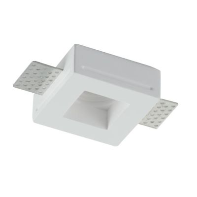 INCASSO ROTONDO O QUADRATO IN GESSO VERNICIABILE MODERNO CON LAMPADINA MINI GU10