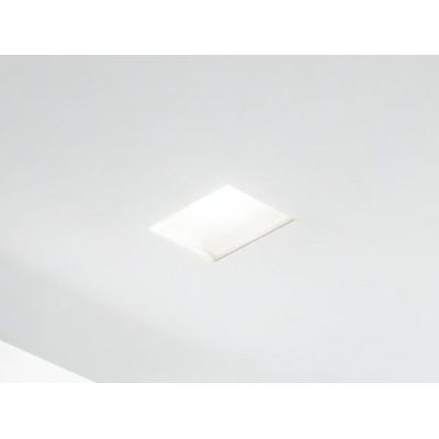 SNOW INCASSO IN GESSO ROTONDO O QUADRATO VERNICIABILE DIFFUSORE IN VETRO CON LAMPADINA ATTACCO GU10