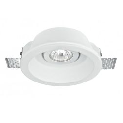 MORGANA INCASSO IN GESSO ROTONDO O QUADRATO ORIENTABILE VERNICIABILE CON LAMPADINA ATTACCO GU10