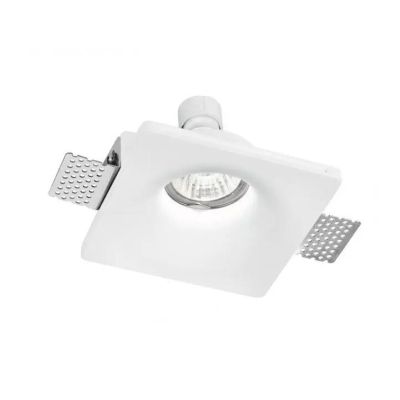 SENSO INCASSO QUADRATO 2 MISURE IN GESSO VERNICIABILE CON LAMPADINA ATTACCO GU10 MODERNO