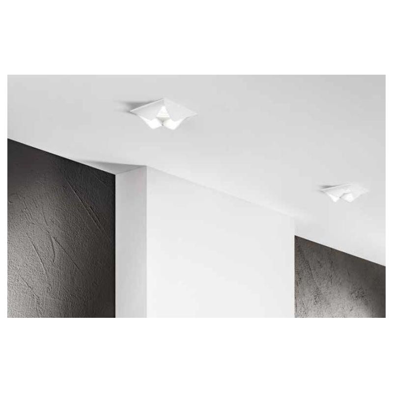 BRICK INCASSO ORIGINALE IN GESSO VERNICIABILE MODERNO CON LAMPADINA ATTACCO GU10