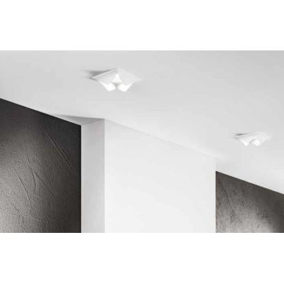 BRICK INCASSO ORIGINALE IN GESSO VERNICIABILE MODERNO CON LAMPADINA ATTACCO GU10