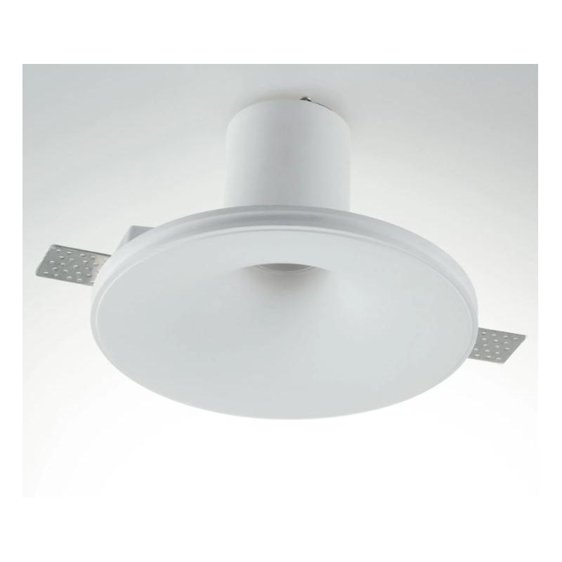 EVA INCASSO ROTONDO D18 CM IN GESSO VERNICIABILE LAMPADINA ATTACCO E27 MODERNO