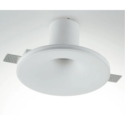 EVA INCASSO ROTONDO D18 CM IN GESSO VERNICIABILE LAMPADINA ATTACCO E27 MODERNO