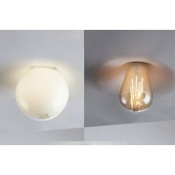 EVA INCASSO ROTONDO D18 CM IN GESSO VERNICIABILE LAMPADINA ATTACCO E27 MODERNO 2