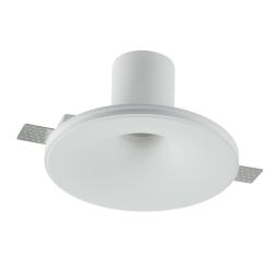 EVA INCASSO ROTONDO D18 CM IN GESSO VERNICIABILE LAMPADINA ATTACCO E27 MODERNO
