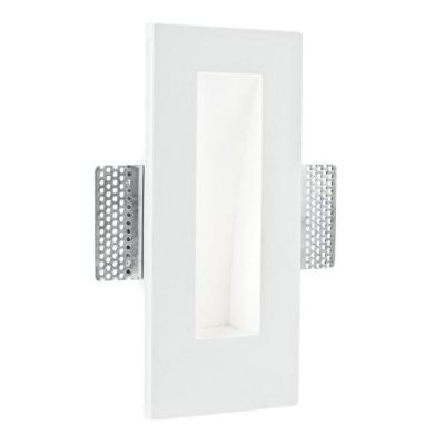 ARIEL SEGNAPASSO VERTICALE IN GESSO VERNICIABILE MODERNO LAMPADINA ATTACCO MINI GU10
