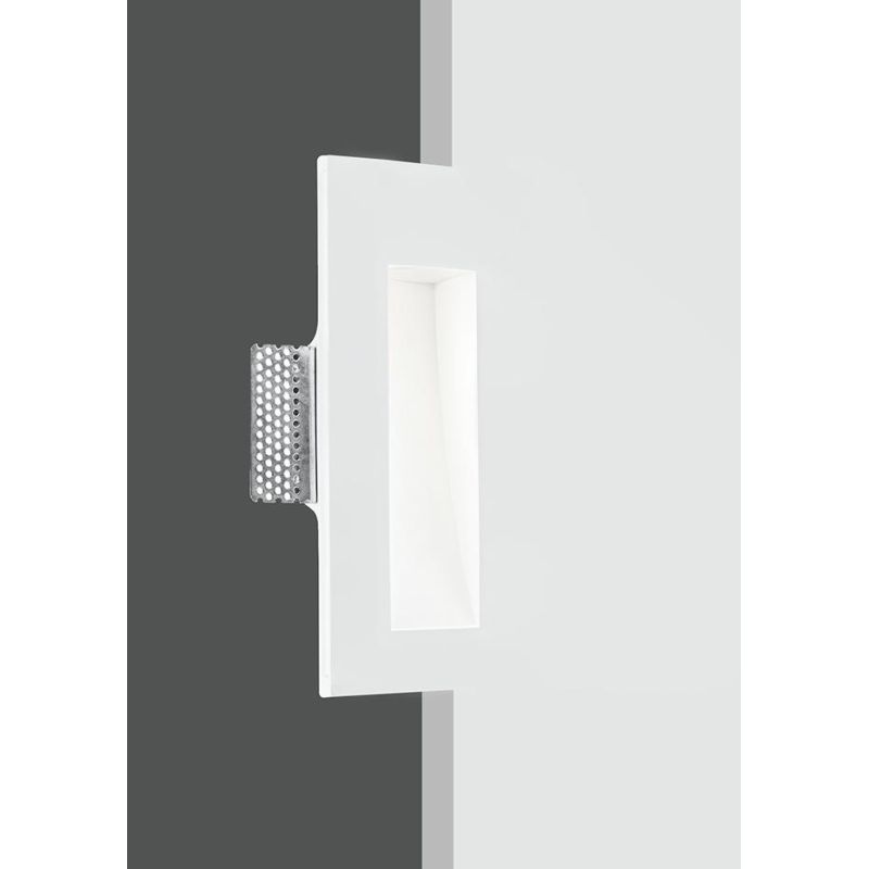 ARIEL SEGNAPASSO VERTICALE IN GESSO VERNICIABILE MODERNO LAMPADINA ATTACCO MINI GU10