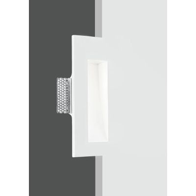 ARIEL SEGNAPASSO VERTICALE IN GESSO VERNICIABILE MODERNO LAMPADINA ATTACCO MINI GU10