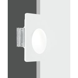 ARIEL SEGNAPASSO RETTANGOLARE IN GESSO VERNICIABILE MODERNO LAMPADINA ATTACCO MINI GU10 2